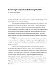 Embracing Complexity in Performing the Other