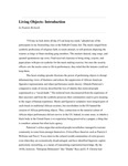 Living Objects: Introduction by Paulette Richards